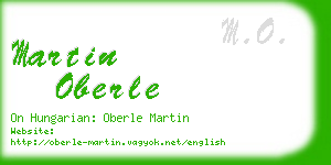 martin oberle business card